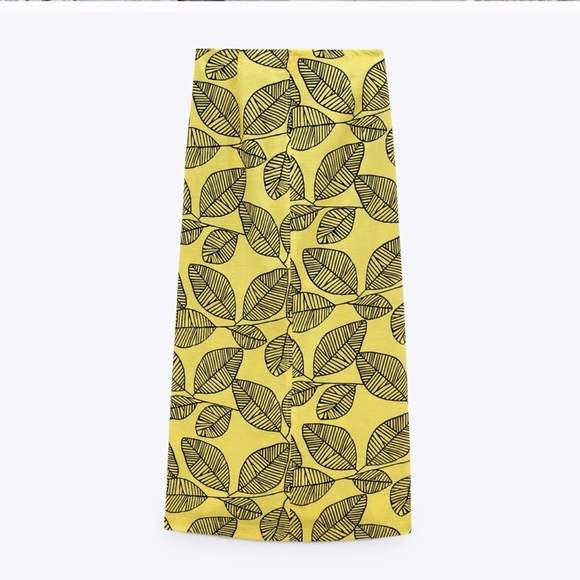 NWT ZARA Linen Blend Skirt L Blogger’s Favorite - Picture 6 of 6